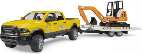 bruder terénní servisní auto ram s minibagrem a přívěsem 1:16