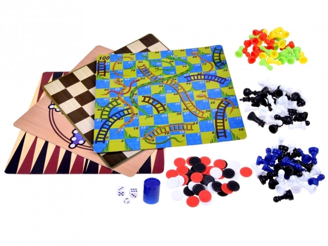 Šachový set 8v1 stolní hry GR0424
