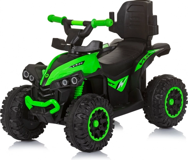 Odrážedlo s vodicí tyčí a stříškou ATV zelené