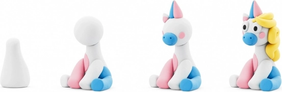 Masa modelovací Hey Clay Jednorožci 3 balení, Lighty