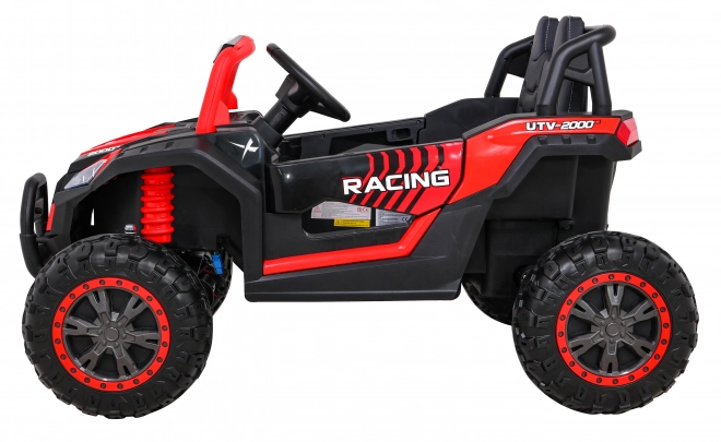 Buggy UTV 2000M mașină de curse cu baterie + sunete MP3 lumini + telecomandă + pornire lentă – Červené