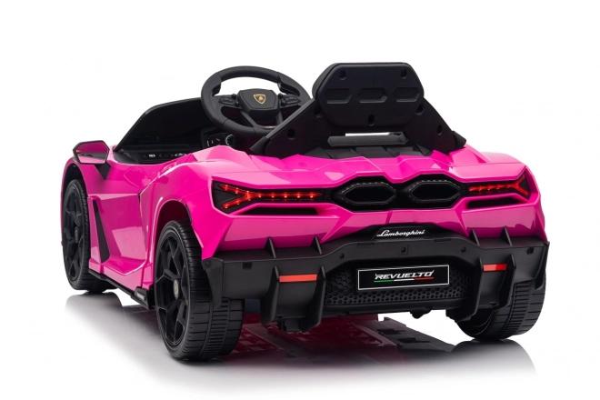 Růžový Lamborghini Revuelto pro děti