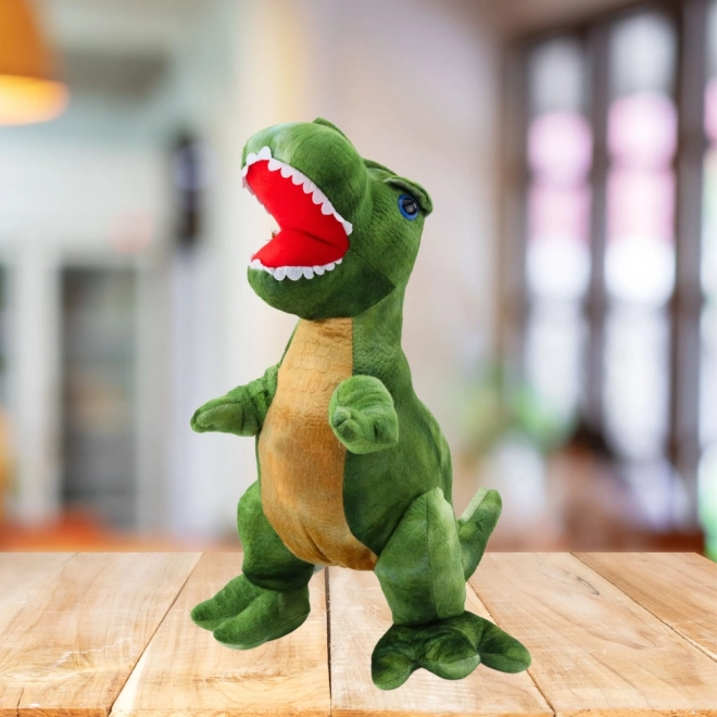 Plyšový dinosaurus zelený s texturou kůže
