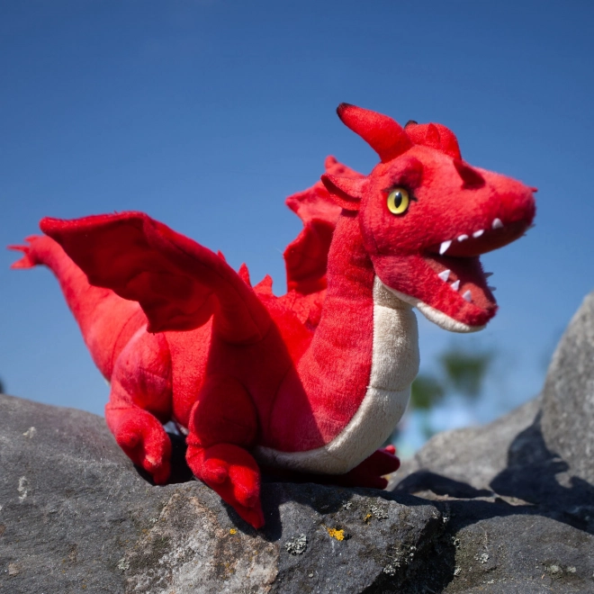 Plyšový drak červený ECO-FRIENDLY 40 cm