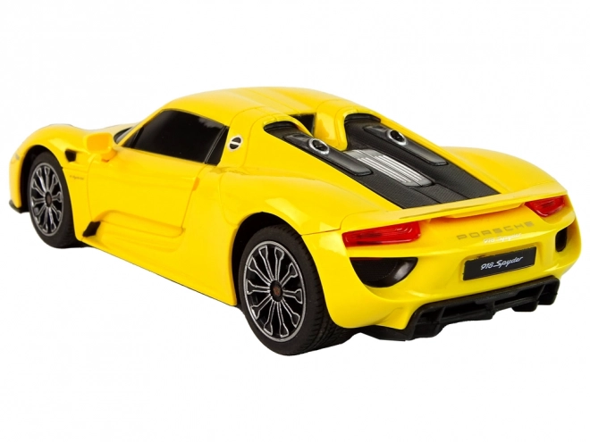 Automobil R/C Porsche 918 na dálkové ovládání Žluté 1:24