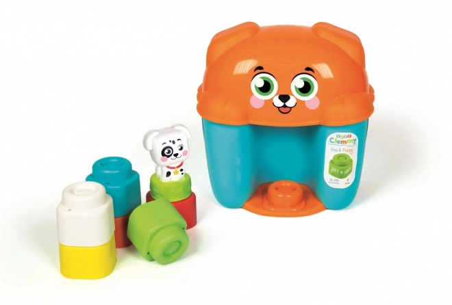 CLEMENTONI SOFT CLEMMY Box s víkem Pejsek se 6 kostkami