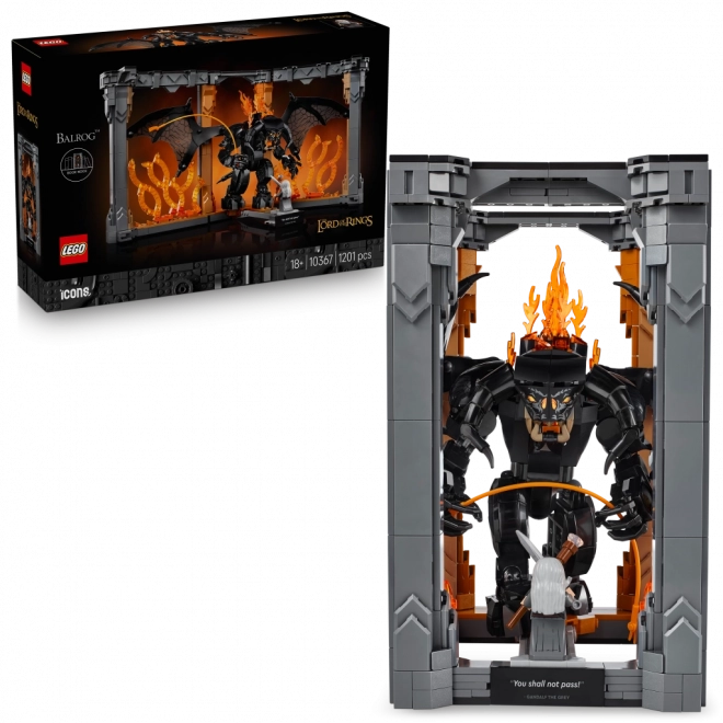 LEGO Icons Knižní zarážka: Pán prstenů – Balrog