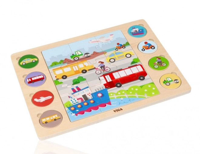 Puzzle 2v1 Vozidla - skládačka a hra Najdi stín