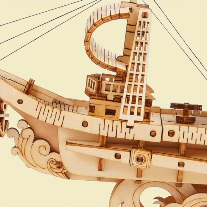 3D dřevěné puzzle Plachetnice ROBOTIME Rolife 118 dílků