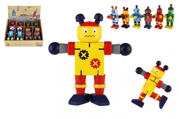 Robot dřevo 12cm od 18 měsíců - 1 kus