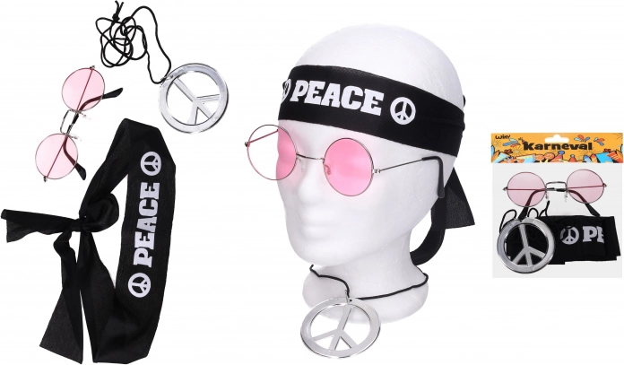 Karnevalový set hippies doplňků