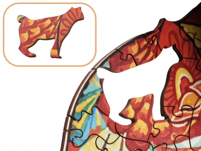 3D dřevěné puzzle Premium Liška - 148 dílků
