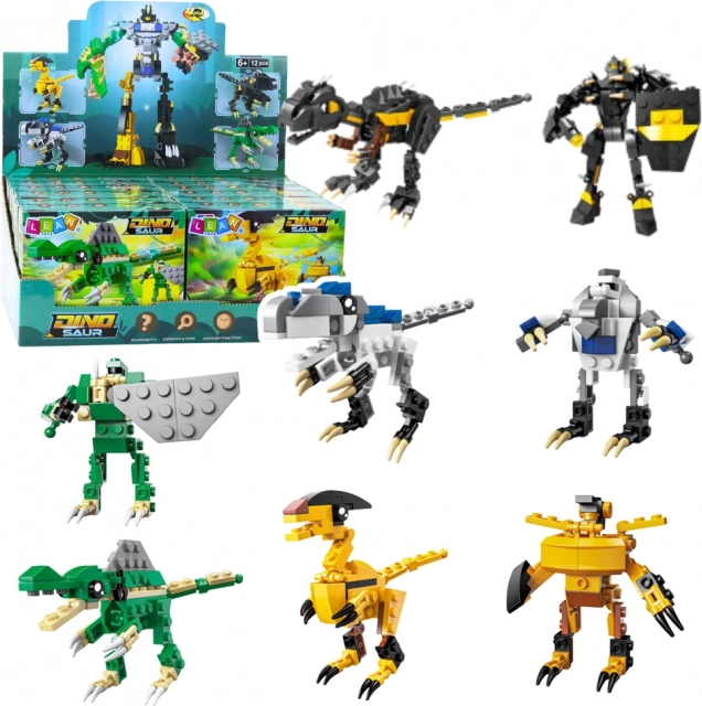 Stavebnice dinosaurus a robot 2v1, 57–70 dílků