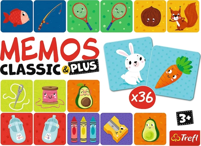 TREFL Pexeso Classic&Plus Logic 3v1