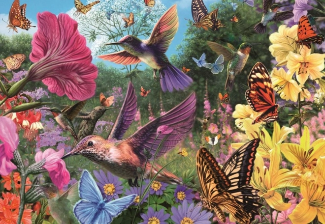 Puzzle Svět kolibříků a motýlů