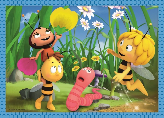 TREFL Puzzle Včelka Mája: Dobrodružství 4v1 (12,15,20,24 dílků)