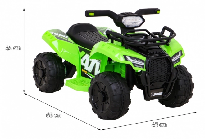 Dětská bateriová čtyřkolka Storm + 25W motor + MP3 USB + LED dioda – Zelená