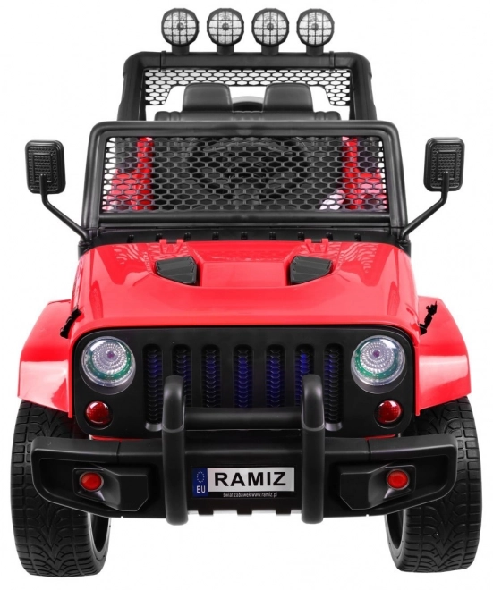 Červené dětské elektrické auto Raptor Drifter s pohonem 4x4