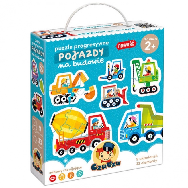 CzuCzu progresivní puzzle vozidla na stavbě