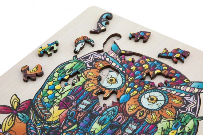 Obrysové puzzle sova