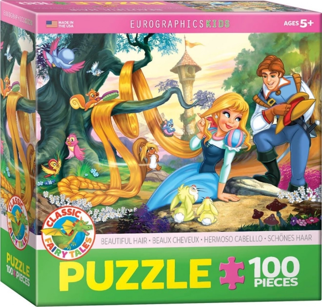 Eurographics puzzle Princezna s nádhernými vlasy 100 dílků