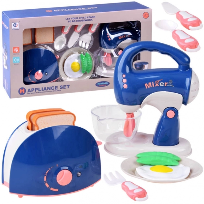 Dětský kuchyňský set s mixérem a toustovačem