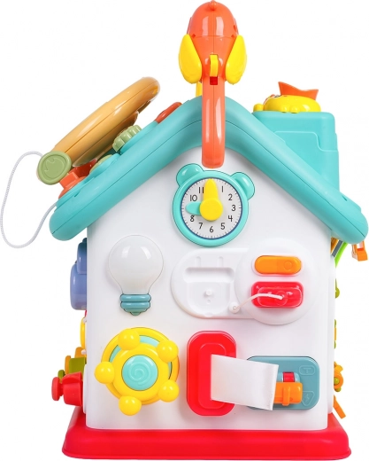 Hodiny, vypínače a světélko