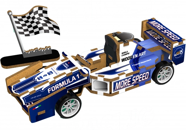 3D dřevěné puzzle Formule