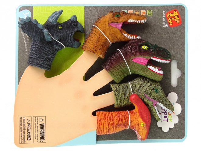 Barevné prstové loutky Dinosaury, sada 5 ks