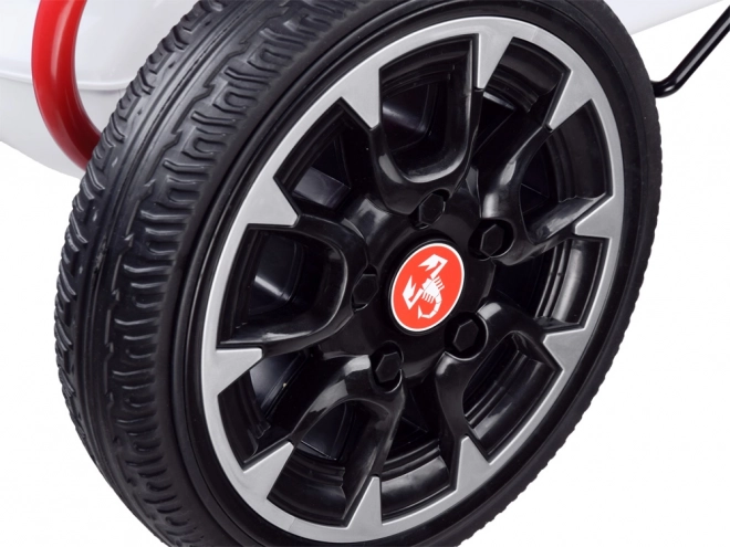 GOKART ABARTH na pedálech Velká měkká kola PA0167 – Bílá