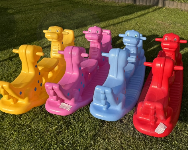 Růžová víceúčelová houpačka Dino Woopie