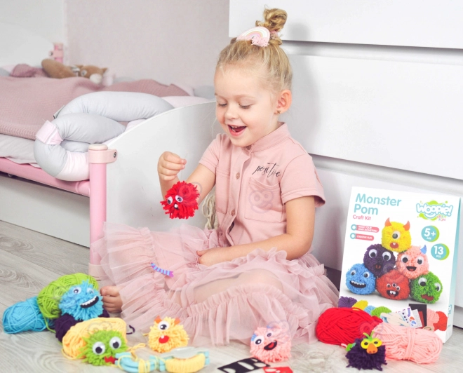 Kreativní sada na výrobu monster pompons - Woopie Art&Fun