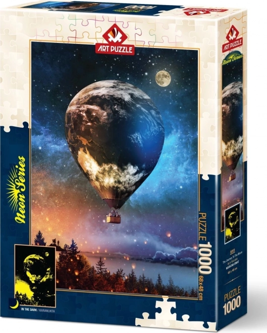 ART PUZZLE Svítící puzzle Cesta na Měsíc 1000 dílků