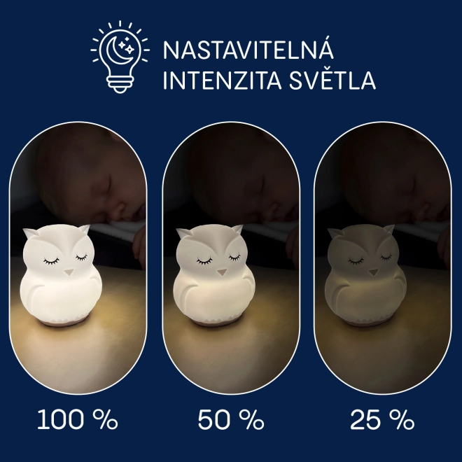 Silikonová LED noční lampa s hudbou - Králíček