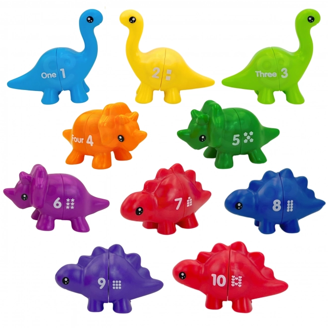 Woopie vzdělávací sada s dinosaury a čísly Montessori