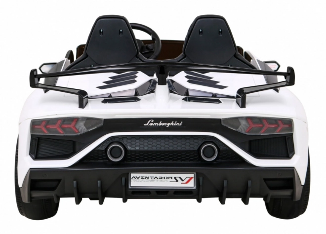 Lamborghini SVJ DRIFT pro 2 děti Bílá + funkce Drift + dálkové ovládání + MP3 LED + pomalý start