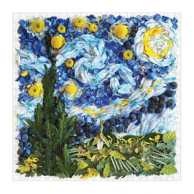 Puzzle Hvězdná noc z okvětních lístků 500 dílků