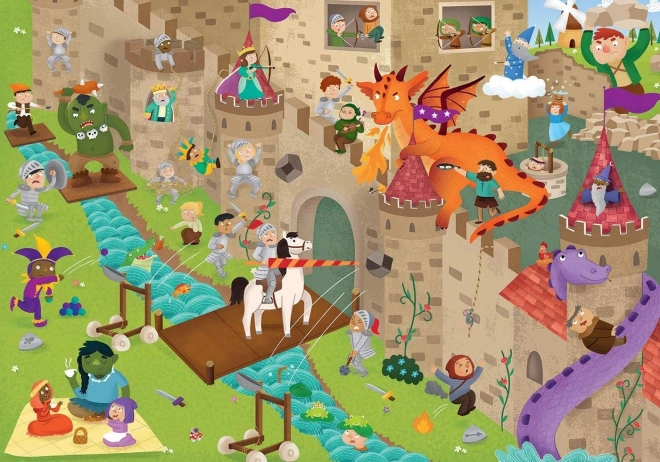 EDUCA Detektivní puzzle Hrad 50 dílků