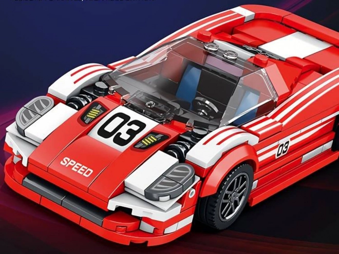 Sportovní červené auto 917 stavební bloky