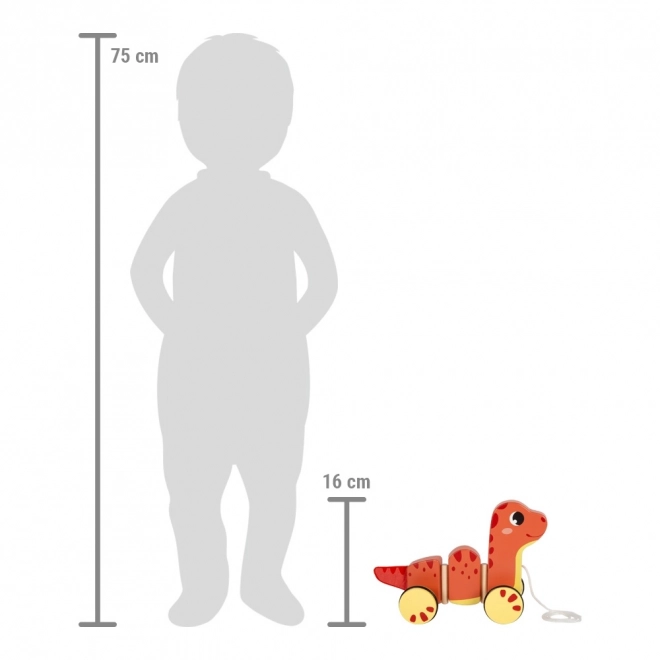 Small foot Dřevěná tahací hračka Dino