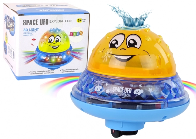 Veselý Žlutý UFO Míček se Světly a Hudbou pro Koupel