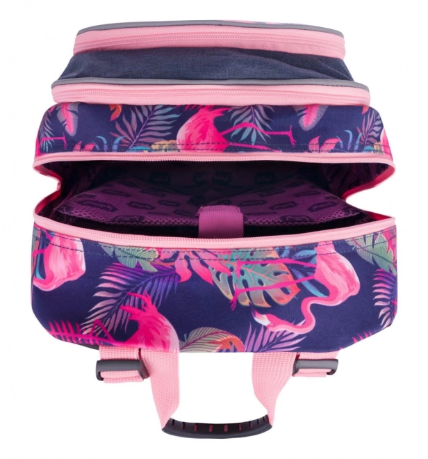 BAAGL Školní batoh Flamingo
