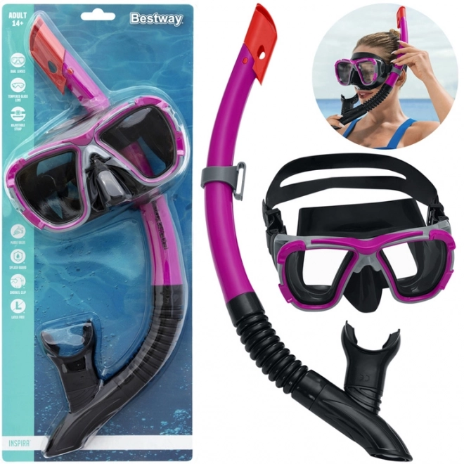 Bestway Šnorchlovací sada pro děti a dospělé – Červená