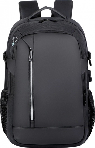Městský batoh s USB, kapsou na notebook a reflexními prvky 16L 45cm