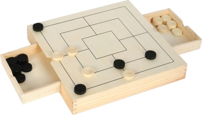 Small Foot Dřevěné kompaktní šachy 3v1