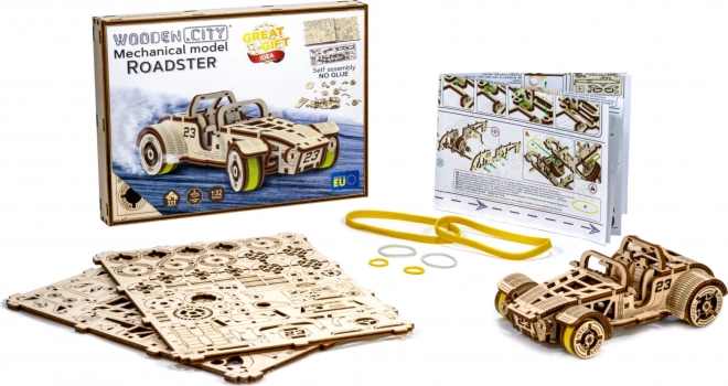 Dřevěné 3D puzzle roadster