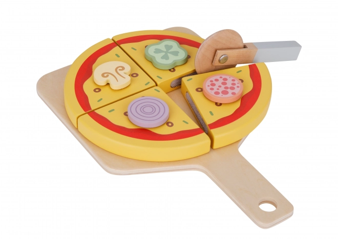 Tooky Toy dřevěný pizza set s doplňky