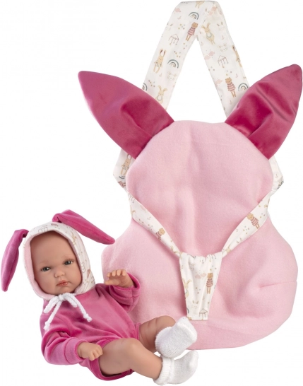 Llorens New Born Holčička - Realistická Panenka Miminko s Celovinylovým Tělem 35 cm