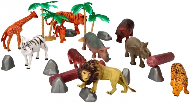 Sada figurek a doplňků s motivem Safari, 30 párů.