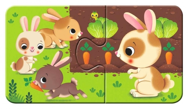 RAVENSBURGER Moje první puzzle Zvířátka a mláďátka 9x2 dílků